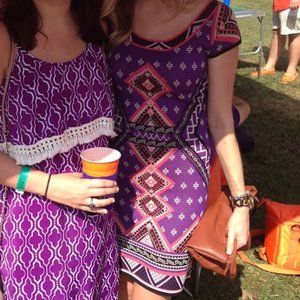 Purple and Orange Dress